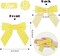 Yellow Velvet Bows 4.5" Yellow Velvet Easter Bows Premade Bows Yellow Twist Tie Bows for Wreaths, Gift Basket, Spring Holiday Decor, Gift Wrapping, Swag, Baby Shower Decoration - 12 PCs